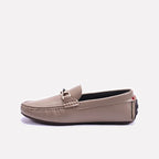 Khaki Perforated Horsebit Loafers 0130952