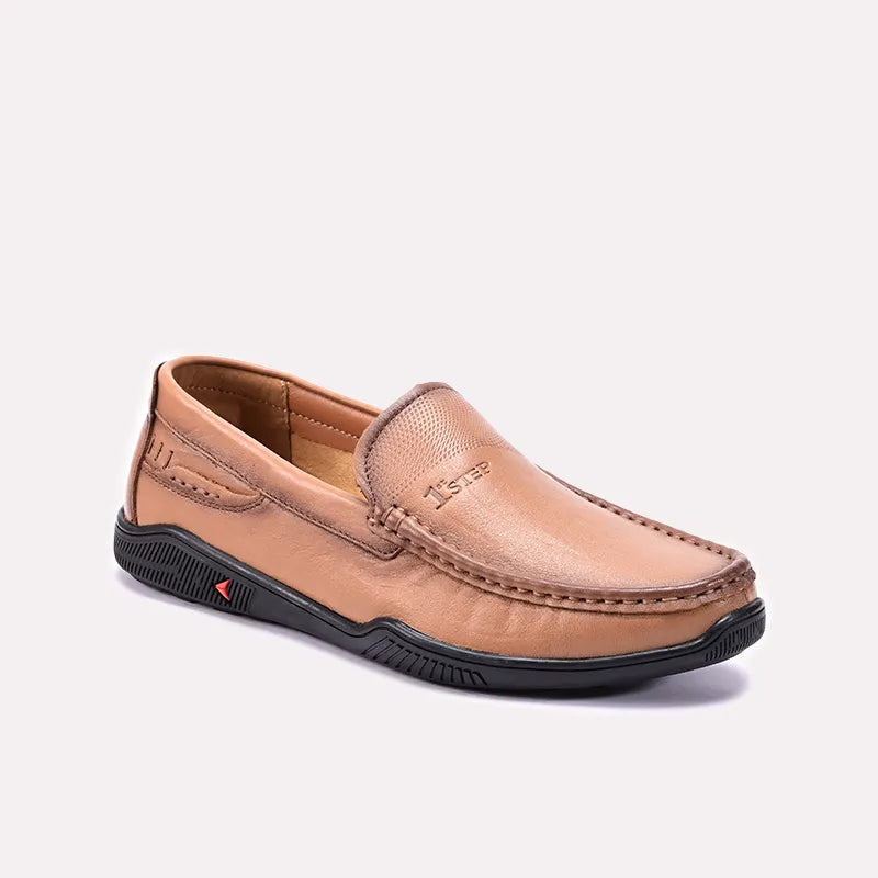 Khaki Slip on Loafers