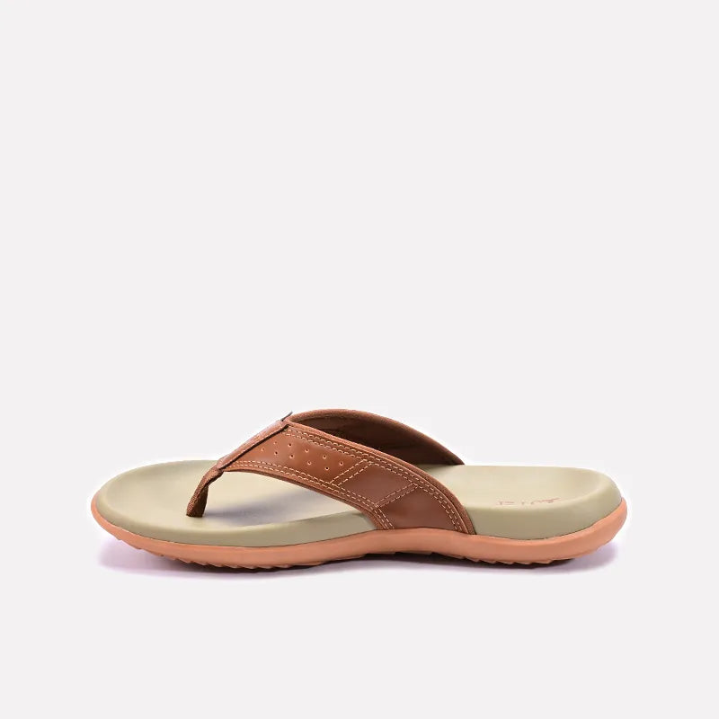 Khaki Soft Flip Flops For Men 0151065