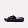 kiera black soft crisscross slippers for women