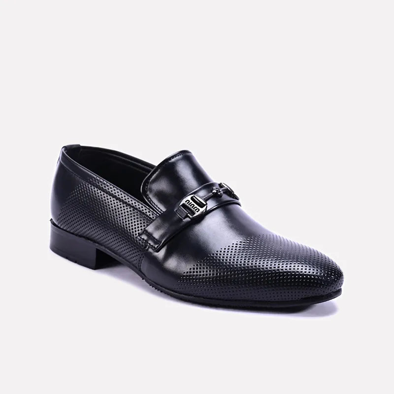 kingswell slip on black dress shoes