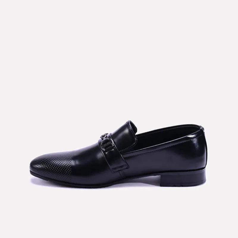 Mens Black Dress Shoes With Silver Buckle Aadi Men's Loafers - Black/Silver - Size 11.5 - Rubber Mens Black Dress Shoes With Silver Buckle Aadi Men's Loafers - Black/Silver - Size 11.5 - Rubber