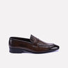 langston mens brown slip on formal shoes