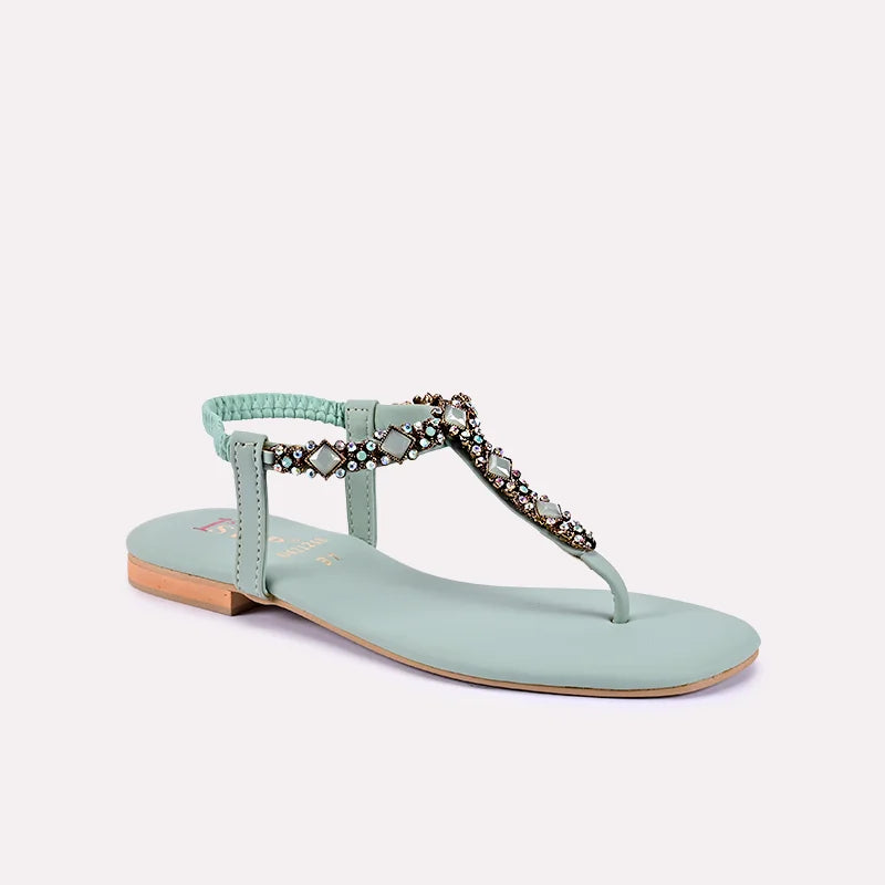 lark light green fancy sandals