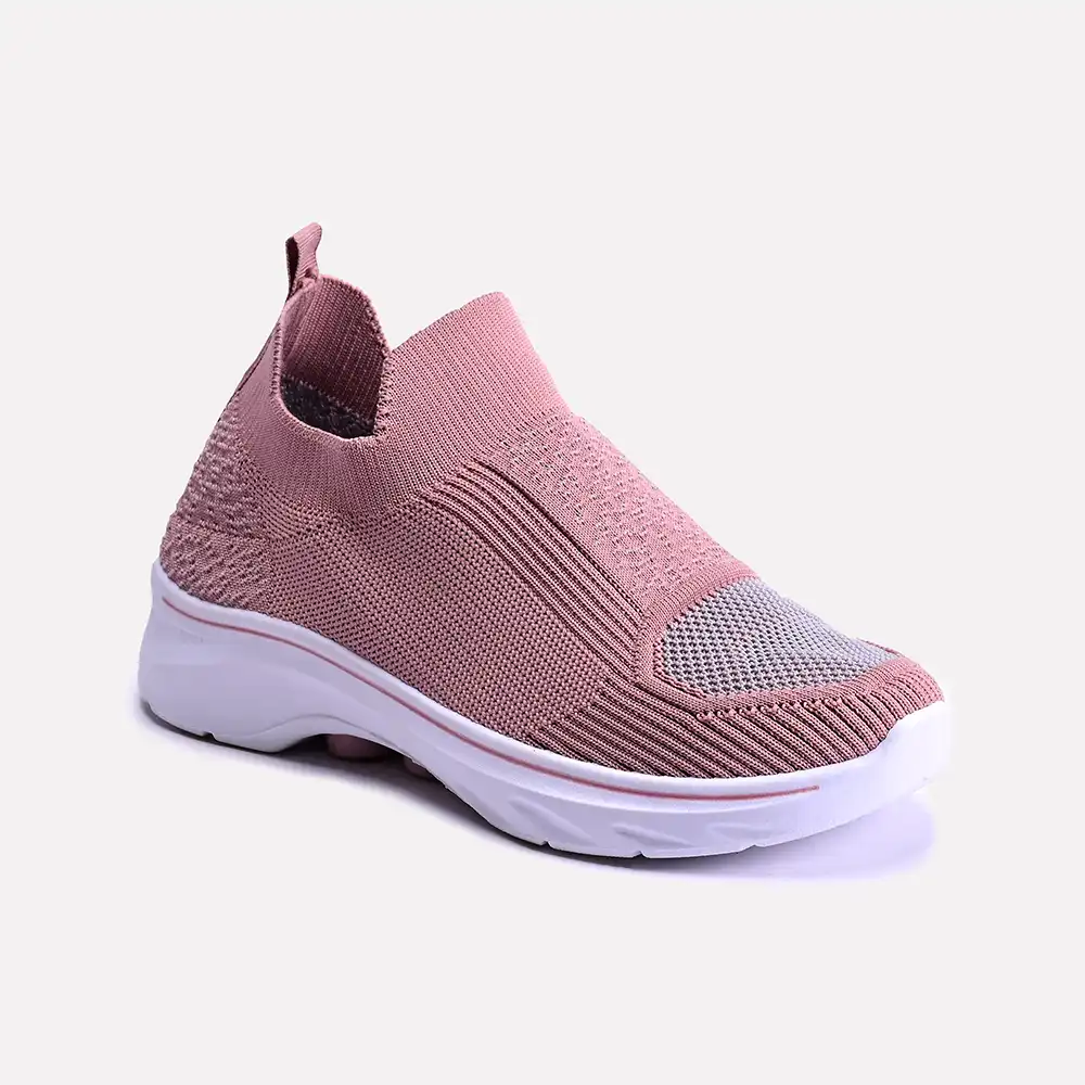 laura pink slip on sneakers