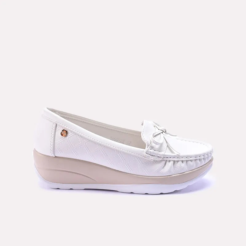 lavendera womens white casual pumps