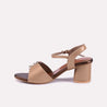 lavinia brown block heel sandals for women