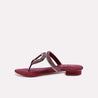 leah maroon fancy slippers for women