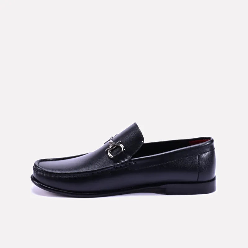legend black formal horsebit loafers for men
