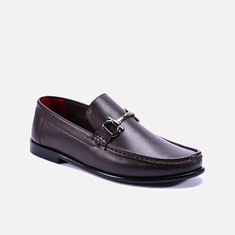 legend brown formal horsebit loafers