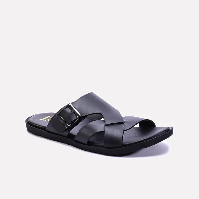 levi black casual slippers