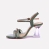 lexi green heel sandals for women