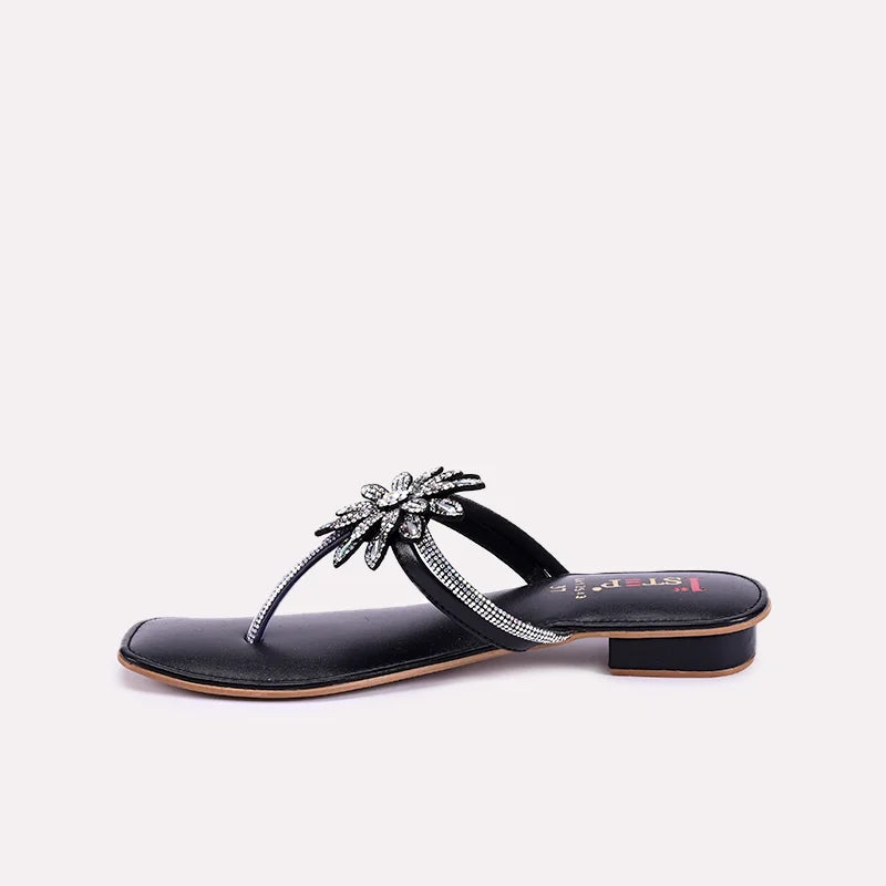 lillian black fancy slippers for women