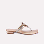 lillian women gold fancy slippers