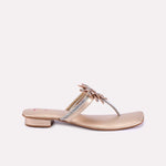 lillian women gold fancy slippers