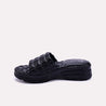 Livia Black Chunky Casual Slippers for women