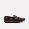 loxley mens brown woven loafers