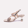 luna gold heel sandals for women