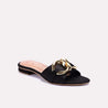 lush black fancy slippers