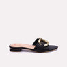 lush womens black fancy slippers