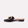 lush black fancy slippers  for womens