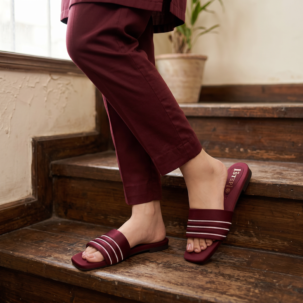 Fancy Slipper Maroon 0413797