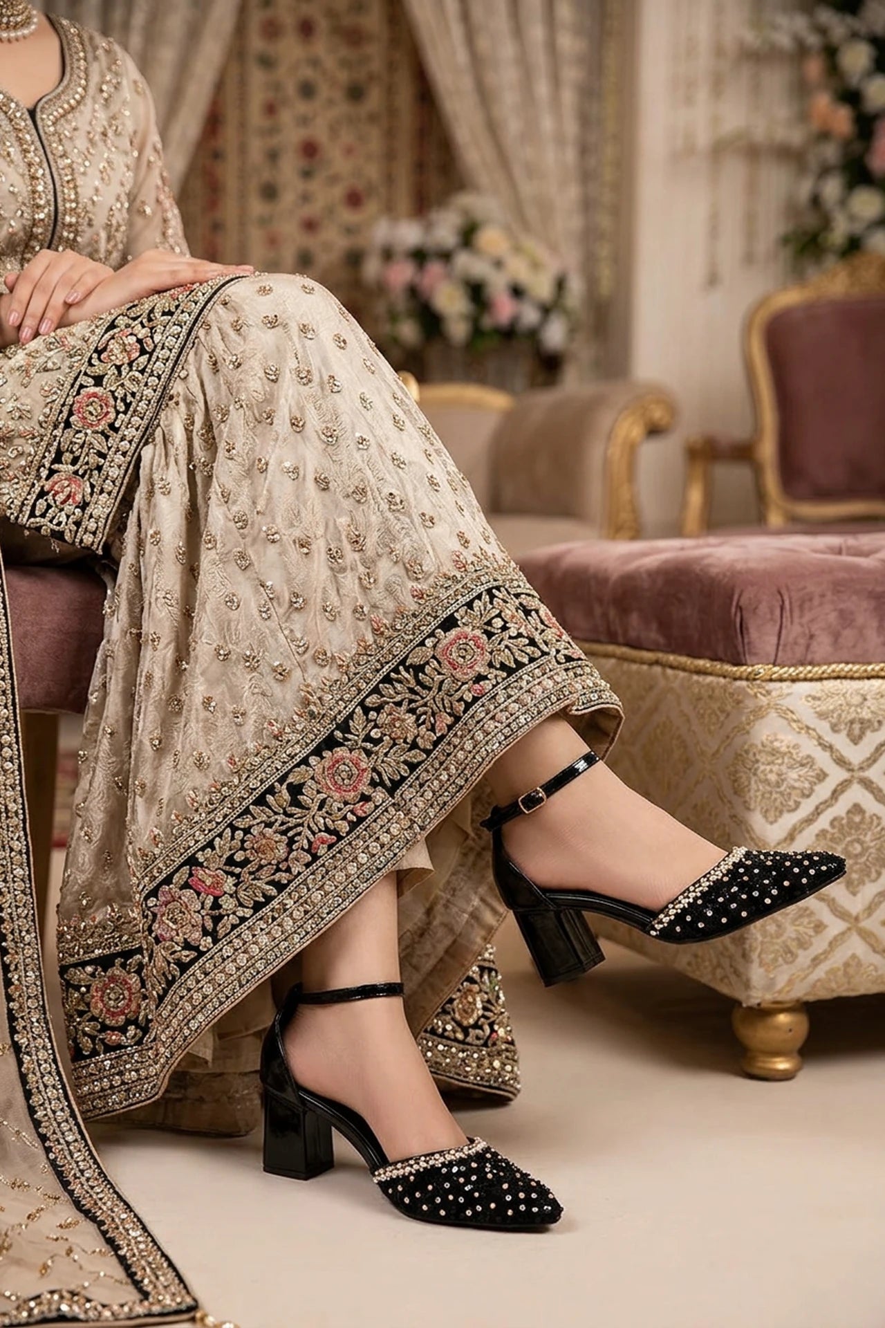 Bridal Court Shoes Black 0450047