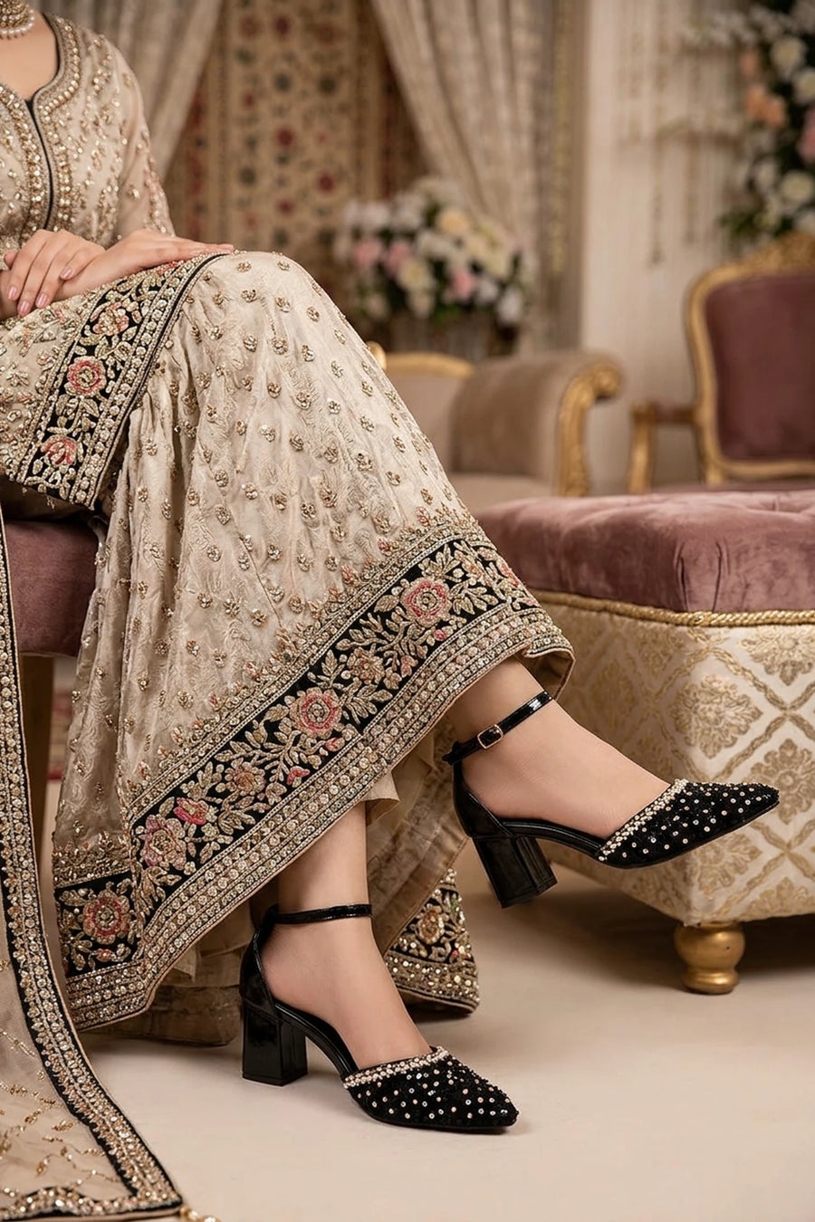 Bridal Court Shoes Black 0450047