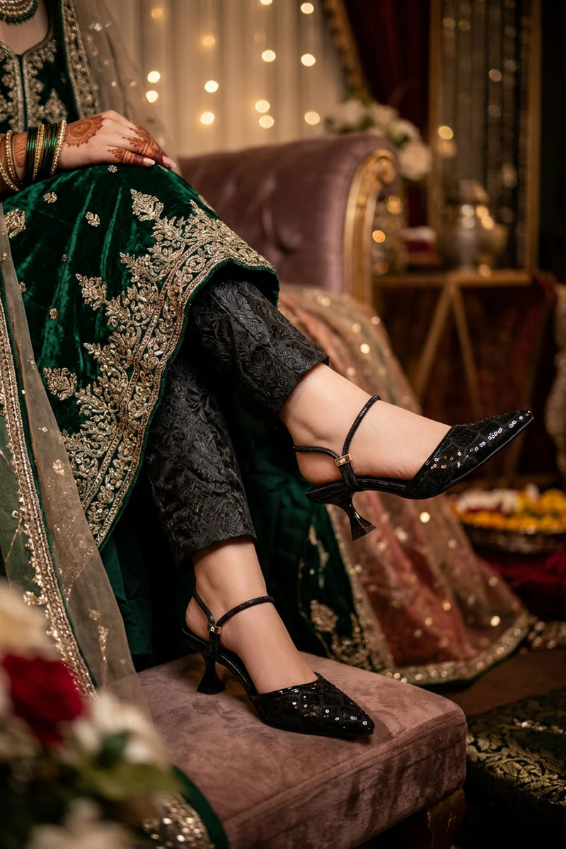 Bridal Court Shoes Black 0450044
