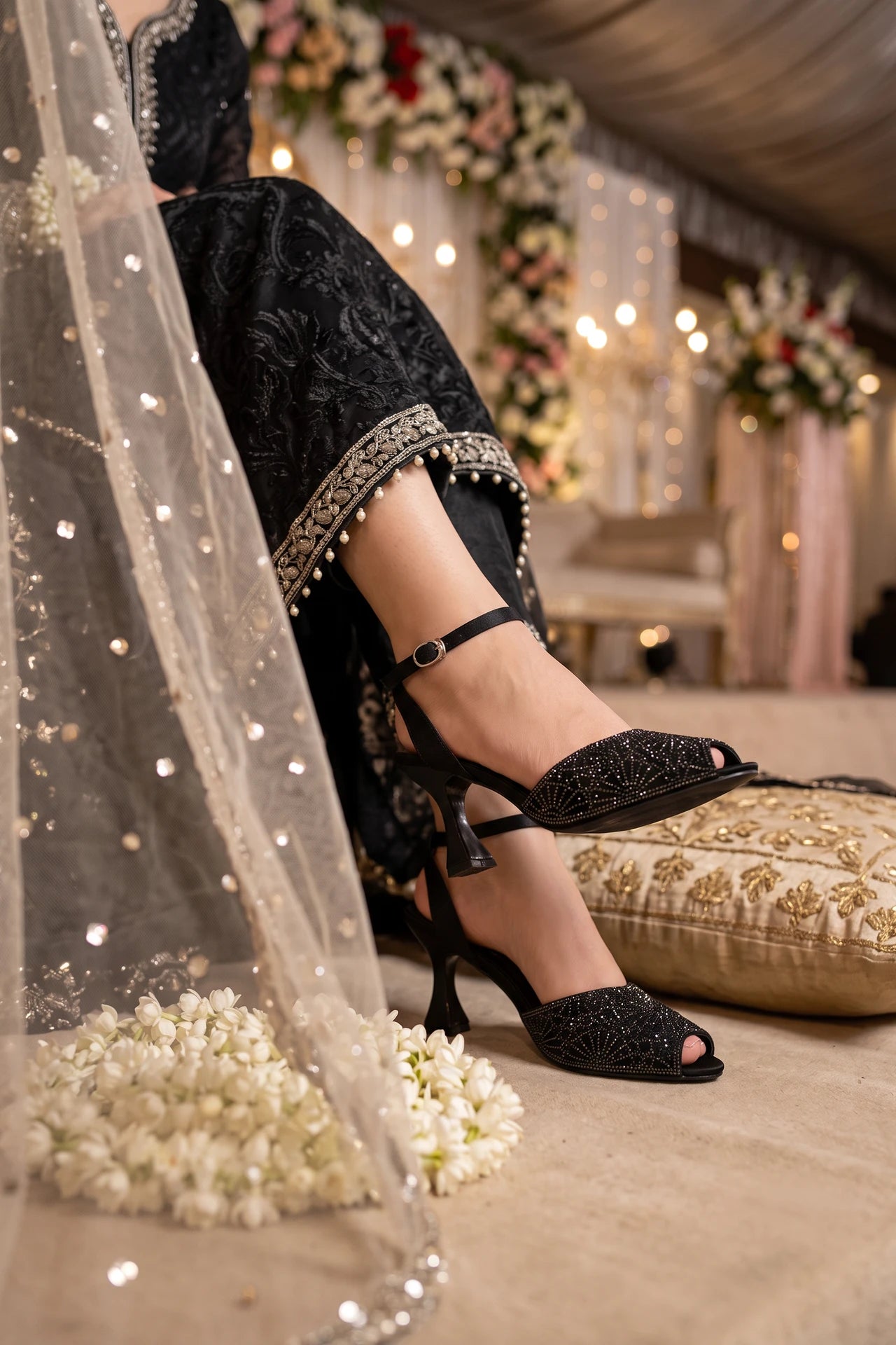 Bridal Court Shoes Black 0450095