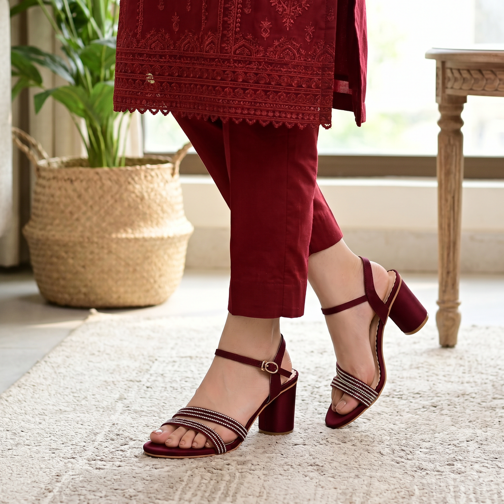 Fancy Sandal Maroon 0421837
