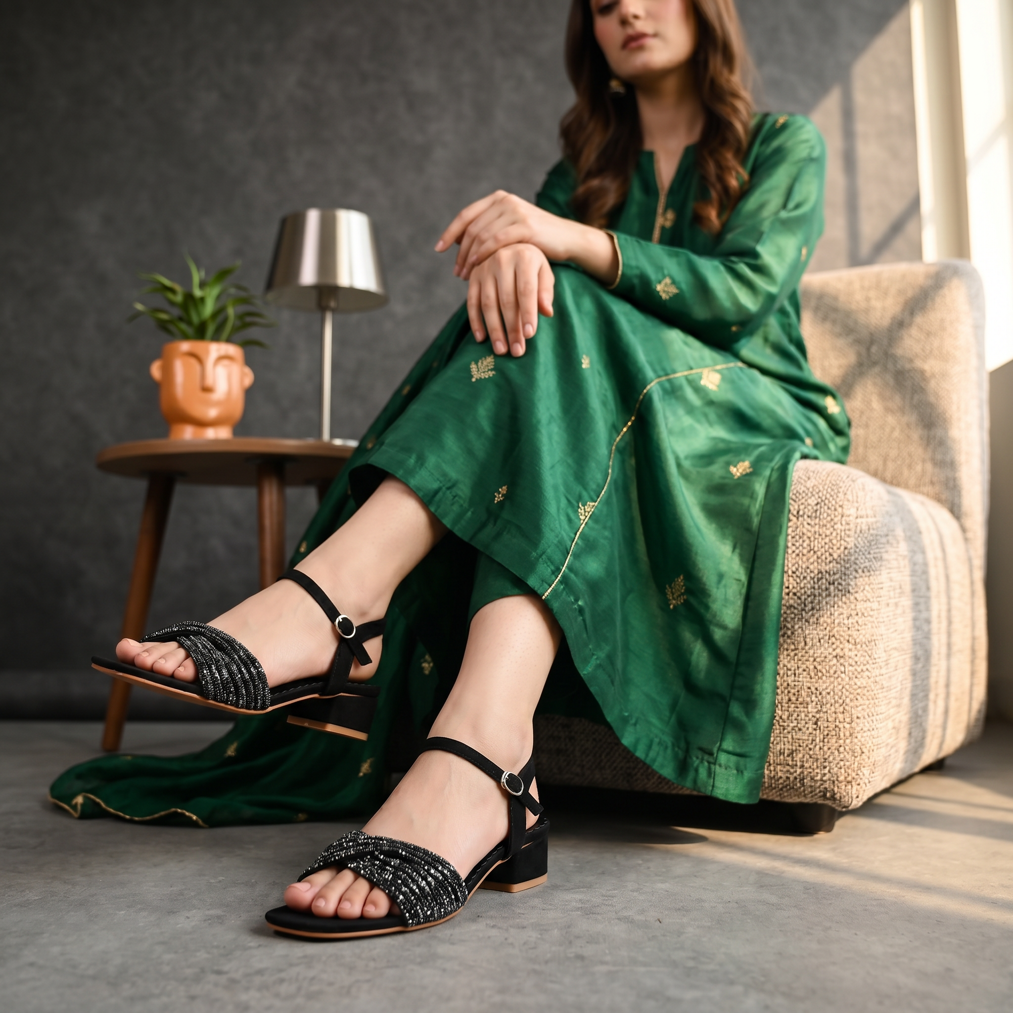 Bridal Sandal Black 0421821