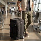 Duffel Bag Luggage With Wheels Black 0815035