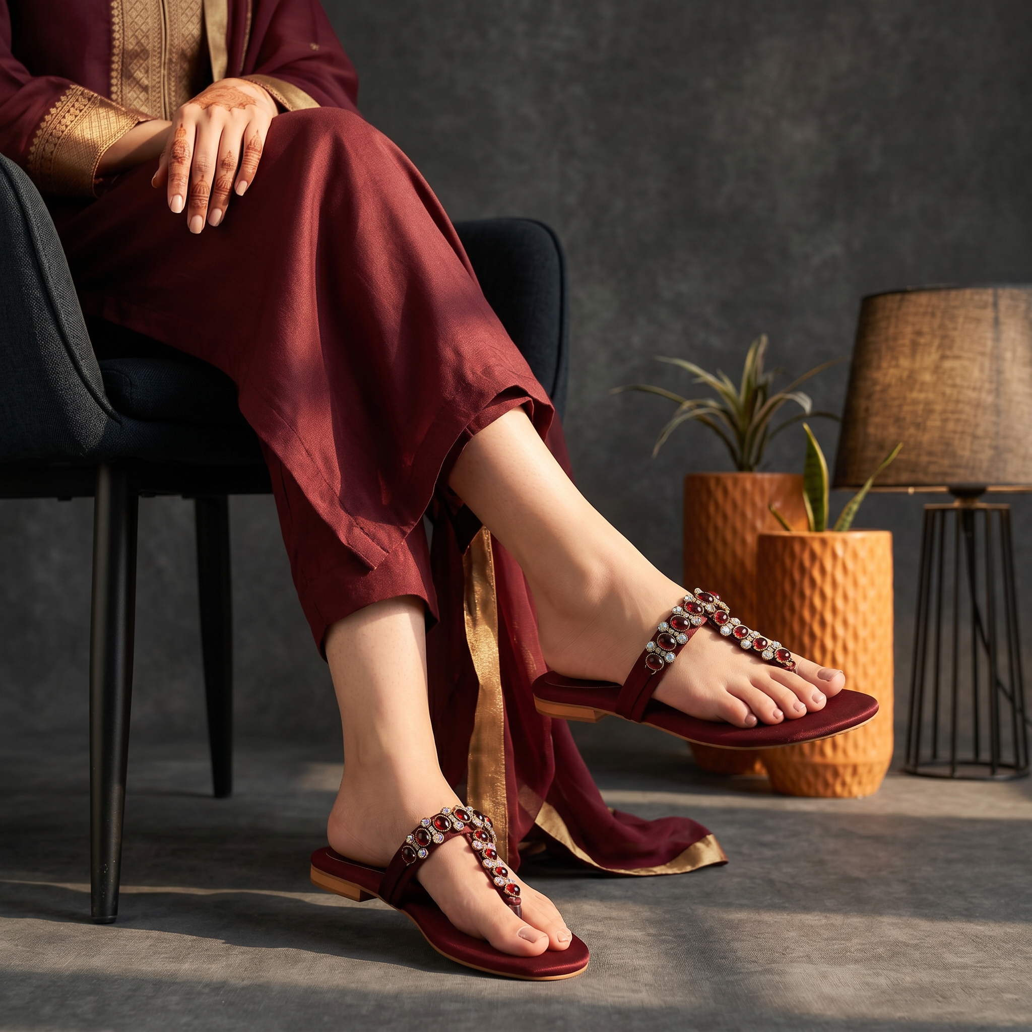 Fancy Slipper Maroon 0413871