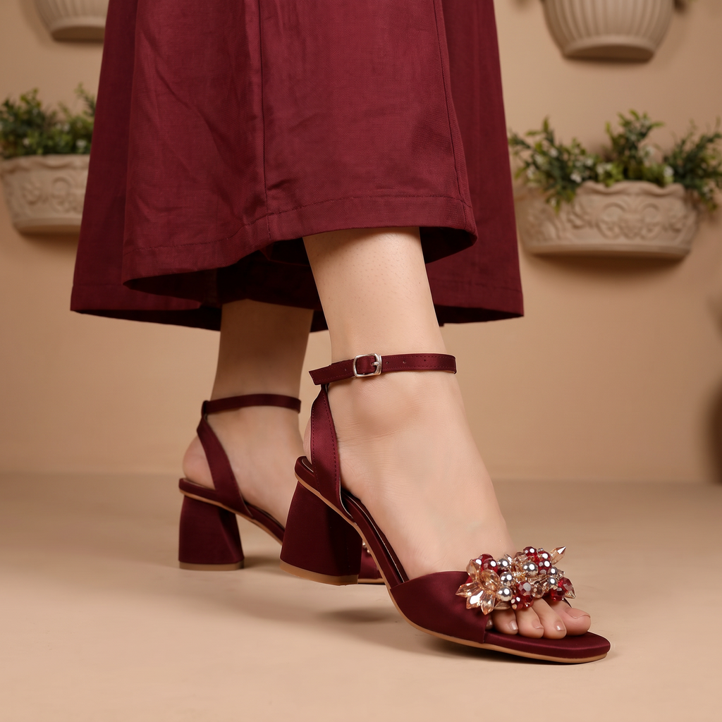 Fancy Sandal Maroon 0421714