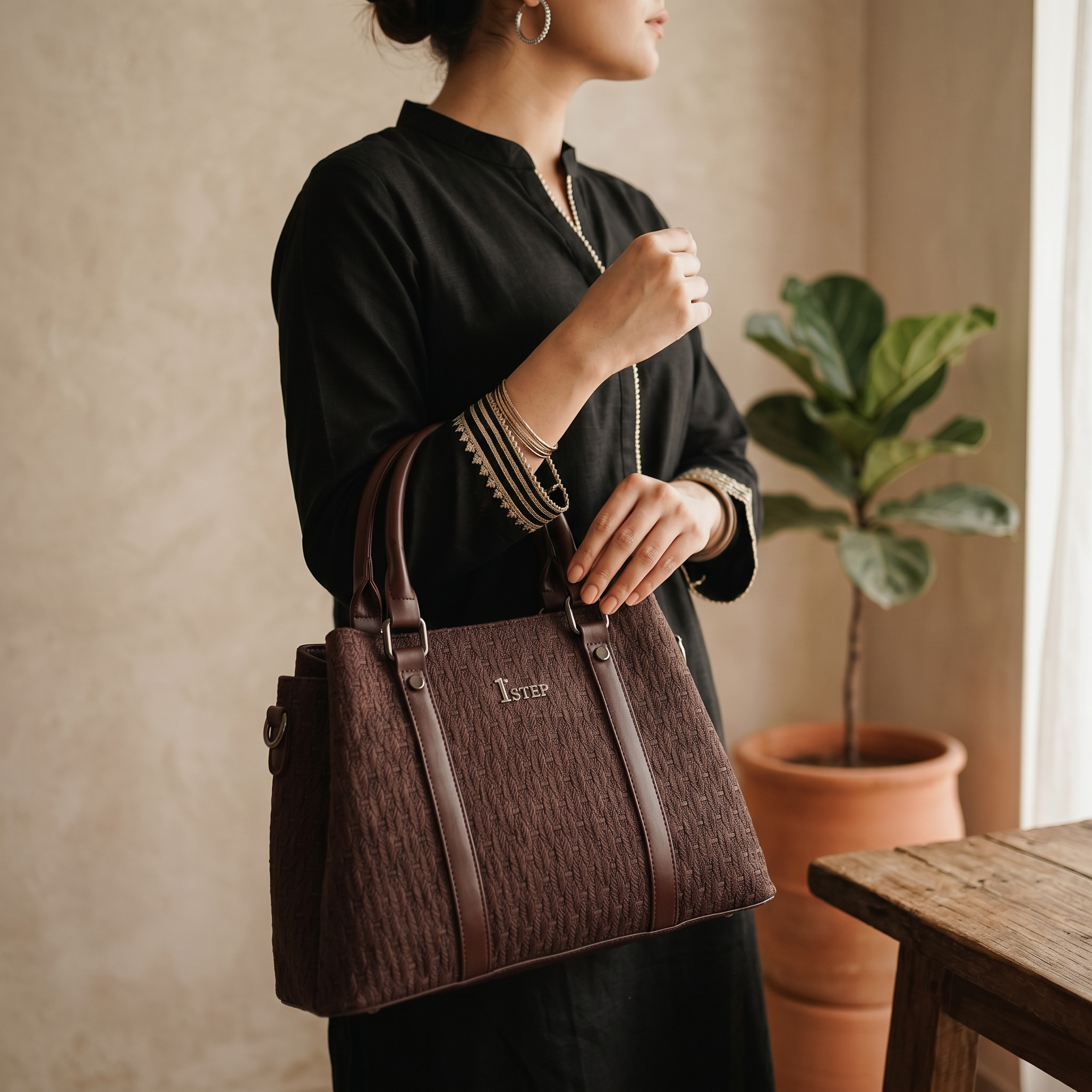 Casual Shoulder Bag Brown 0331755