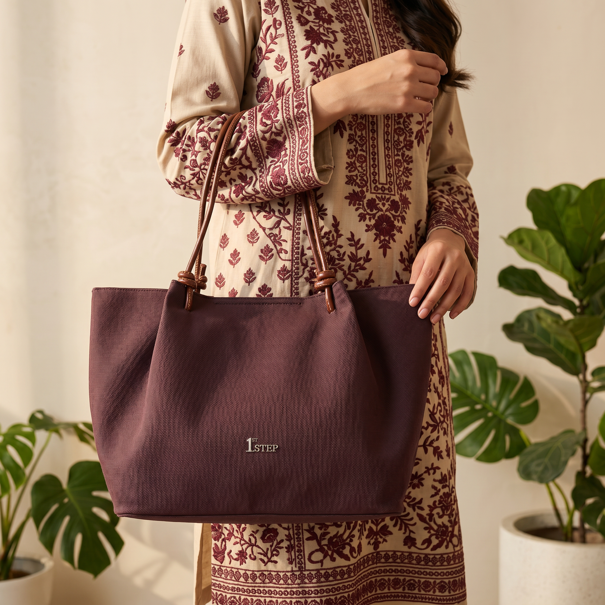 Casual Shoulder Bag Maroon 0331765
