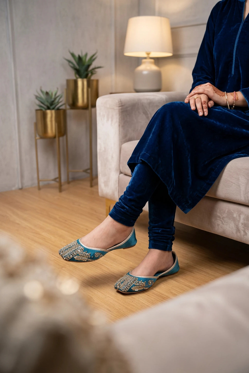 Green Khussa For Women 0440789