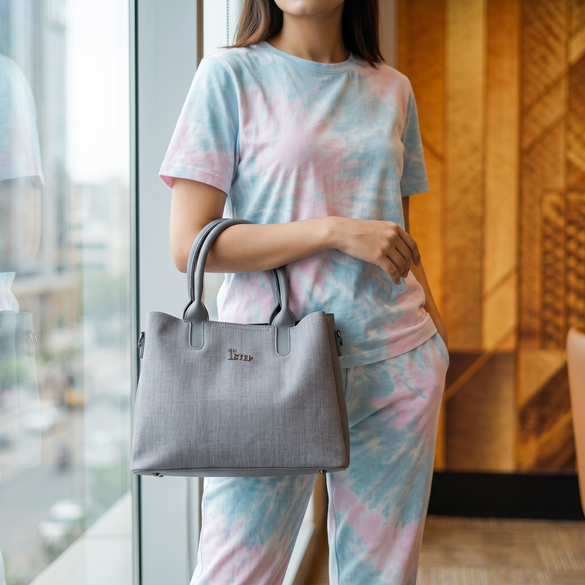 Casual Shoulder Bag Gray 0331759
