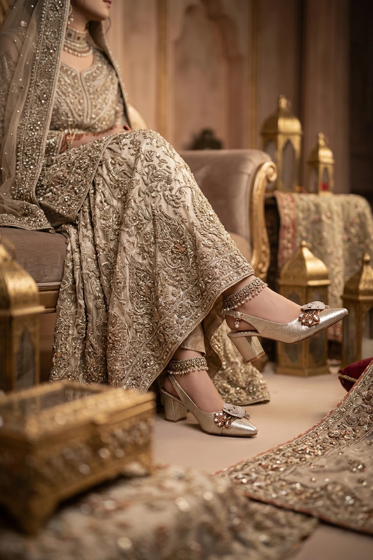 Bridal Court Shoes Golden 0450070