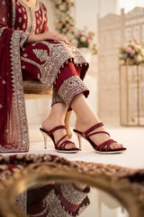 Mahroon Bridal Sandal 0421412