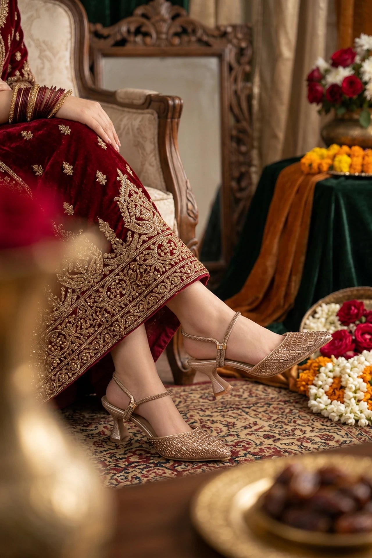 Bridal Court Shoes Golden 0450146