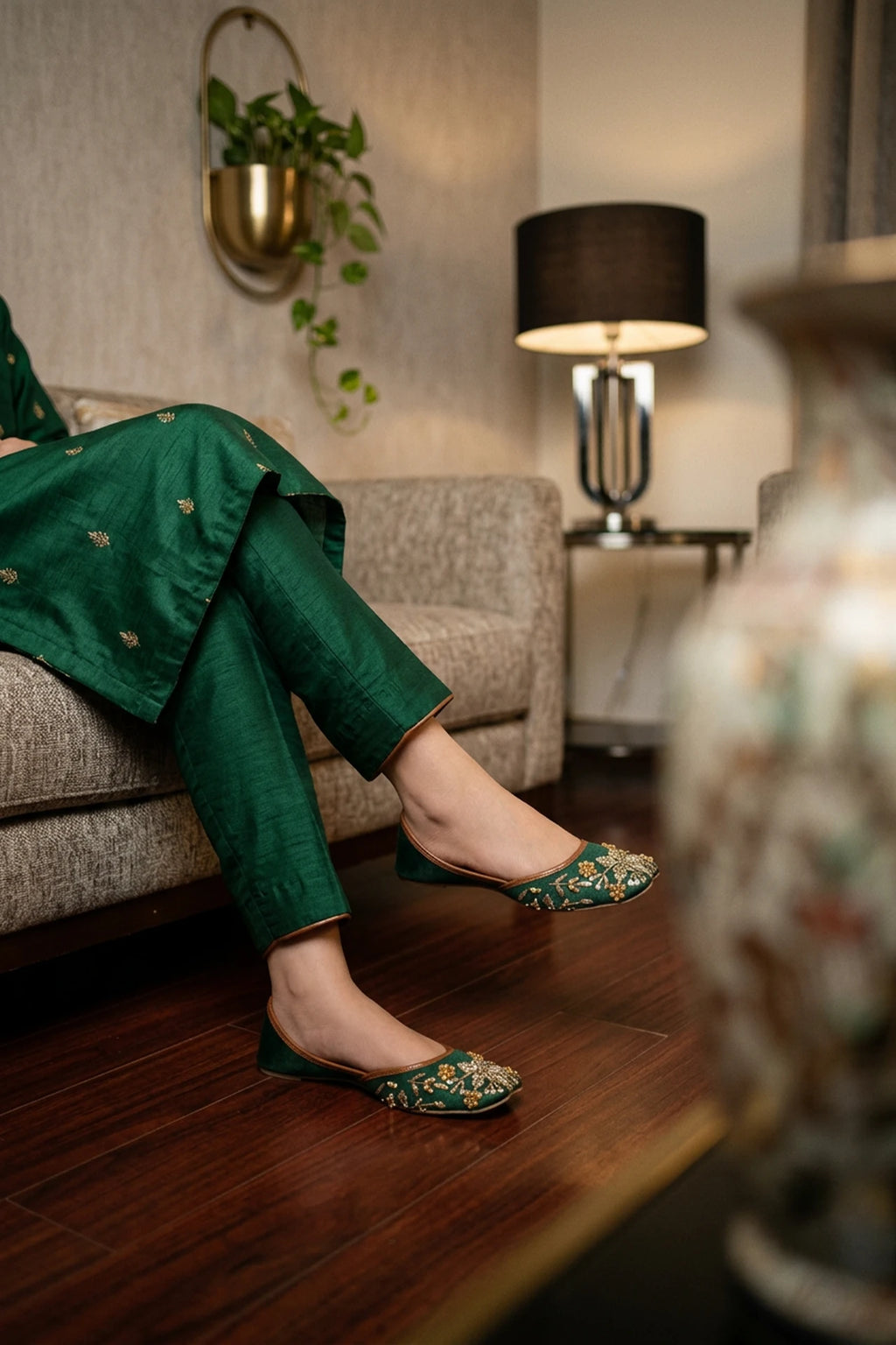 Green Khussa For Women 0440793