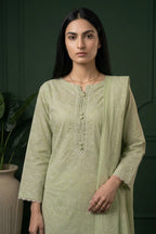 Celadon Grace 3 Piece Stitched Cotton Suit  15D0142