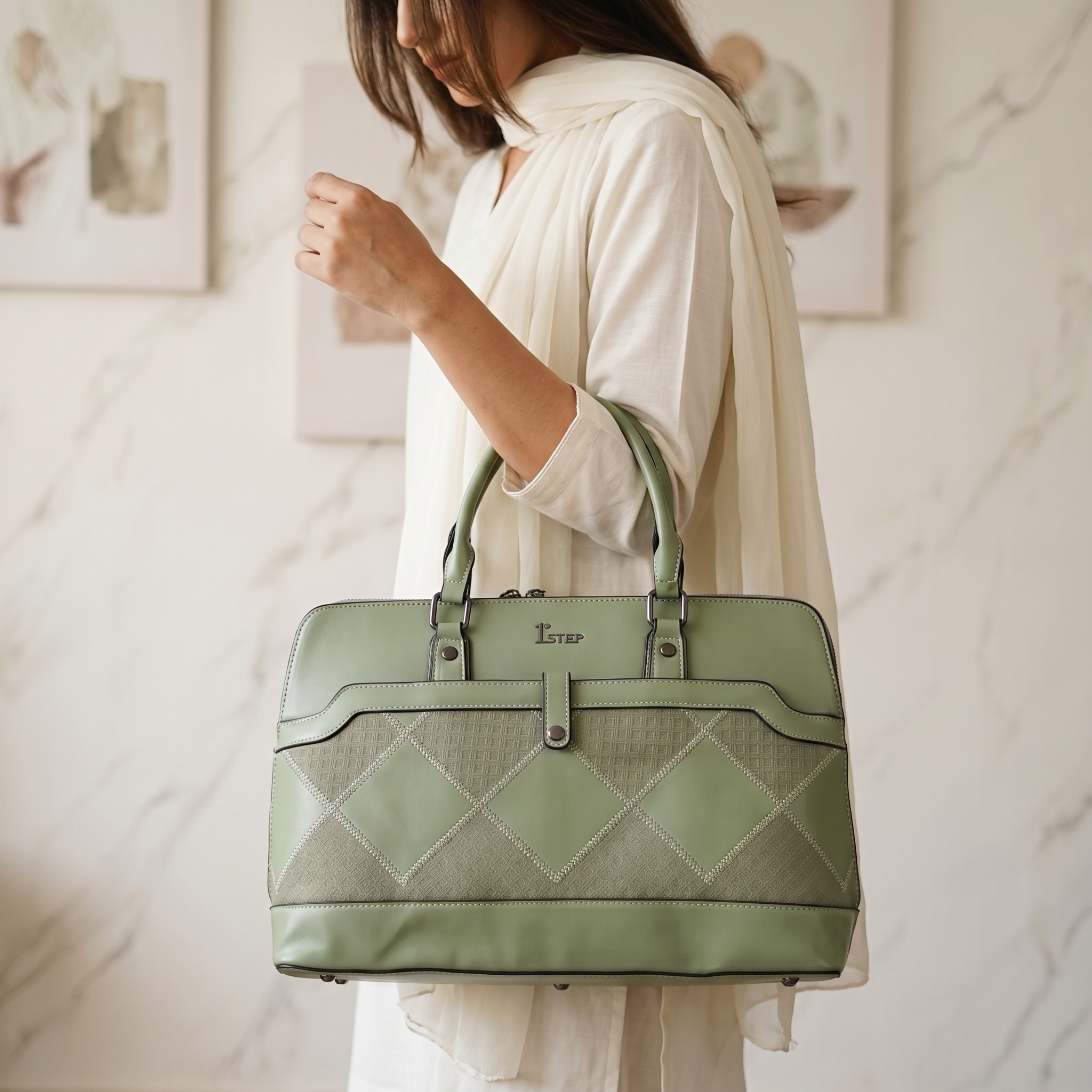 Casual Shoulder Bag Light Green 0331782