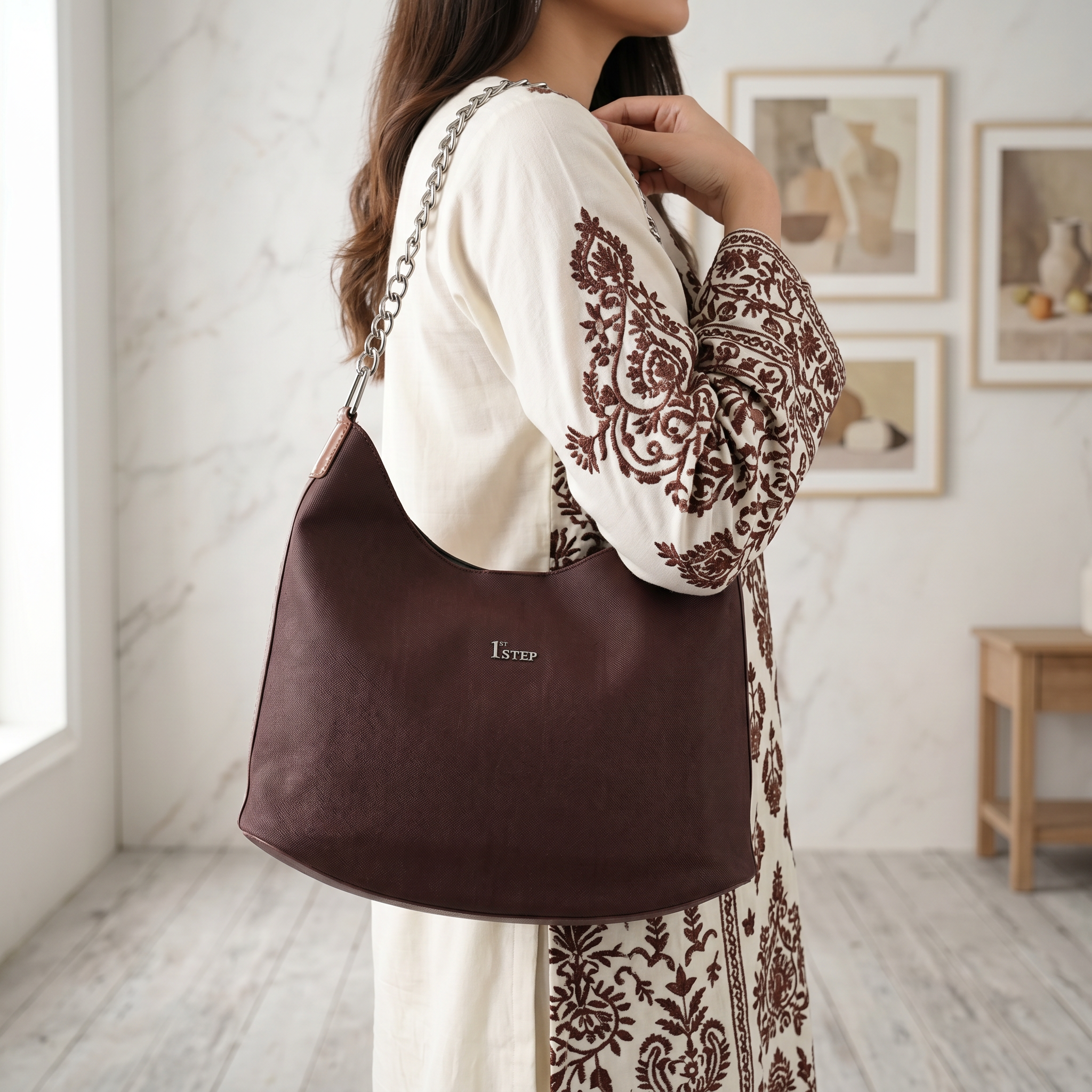 Casual Shoulder Bag Maroon 0331767