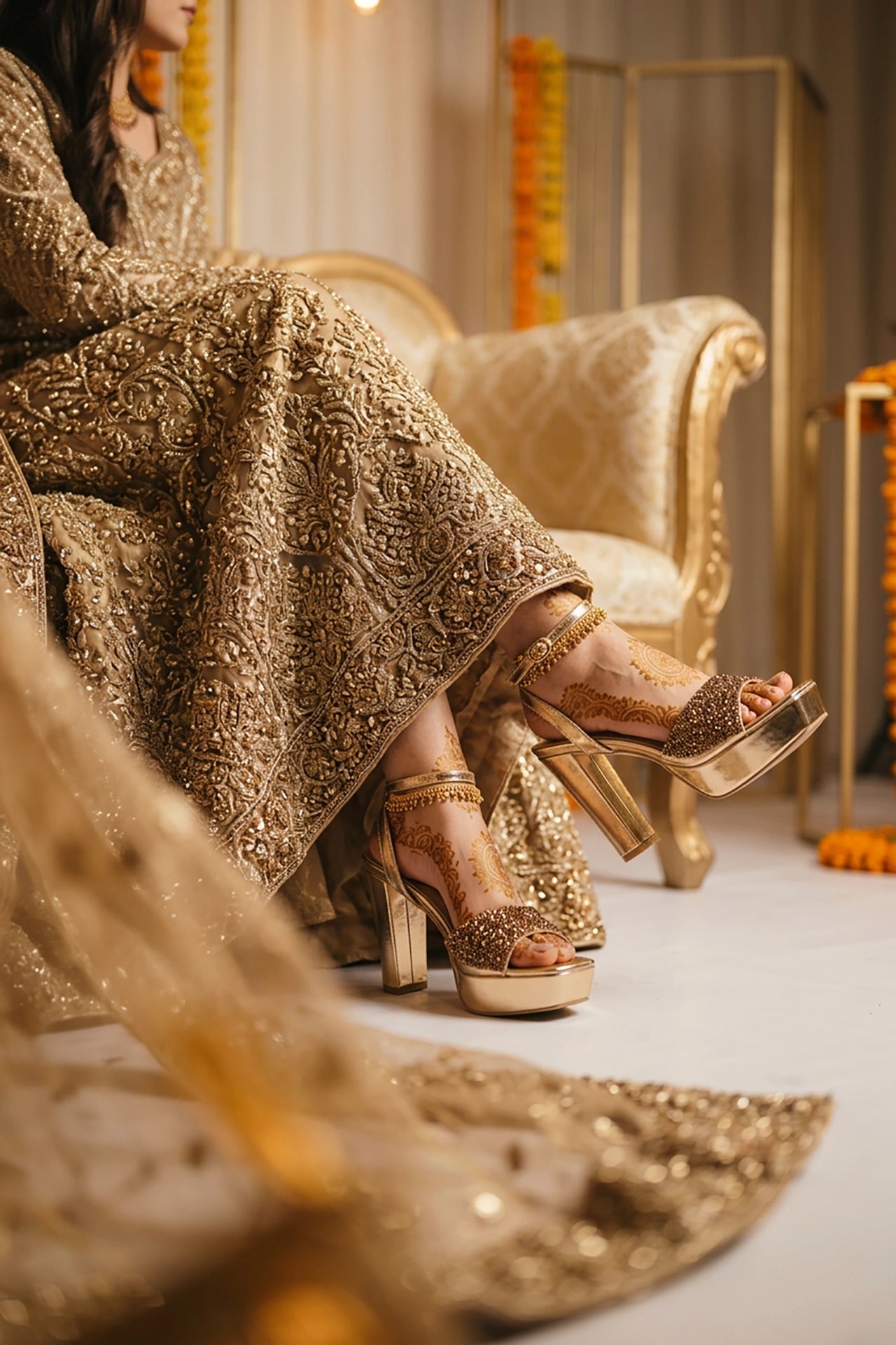 Bridal Sandal Golden 0421660