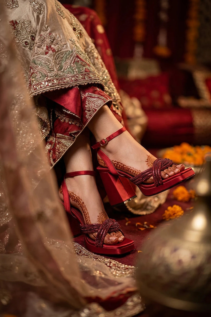 Bridal Sandal Maroon 0421546