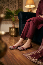 Fancy Khussa Maroon 0460019