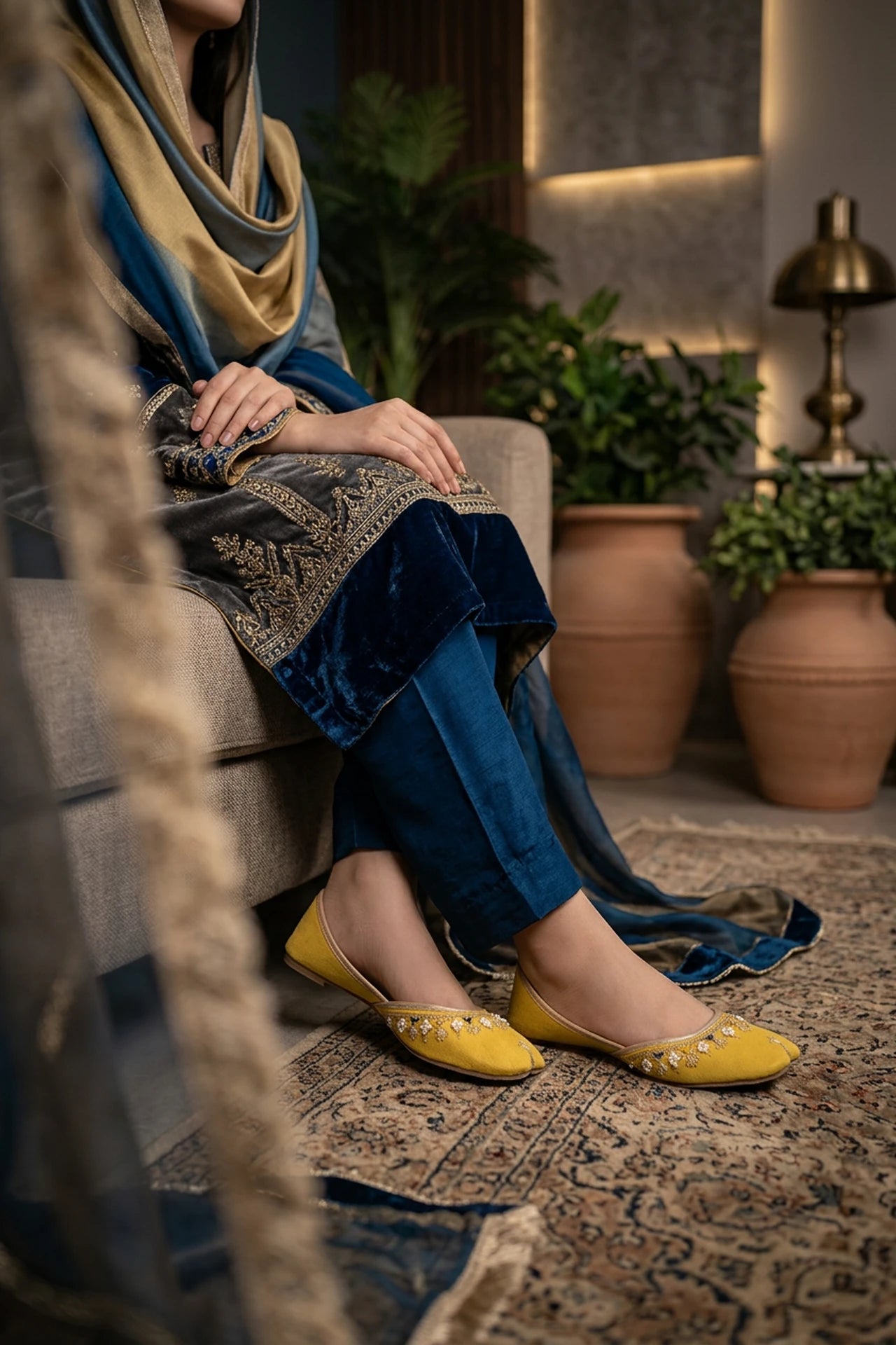 Yellow Khussa For Women 0440787